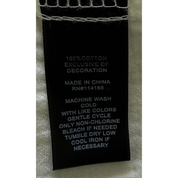 Frye Womans Boho Crochet Lace Gauze Top Peasant Cottagecore Feminine Romantic XL - Picture 6 of 8